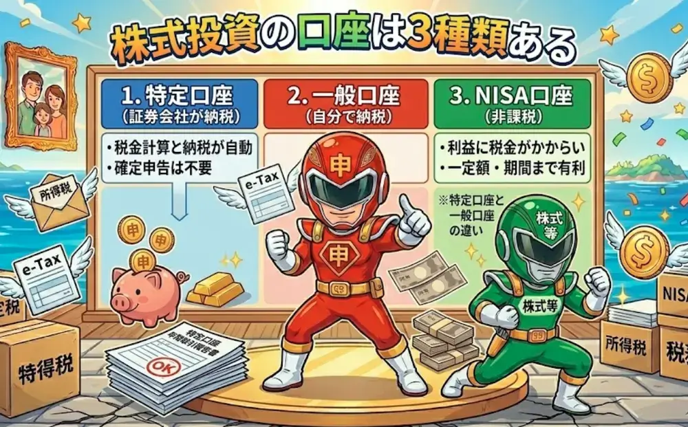 株の口座は3種類