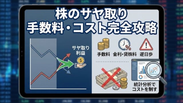 株のサヤ取りの取引手数料を完全解説