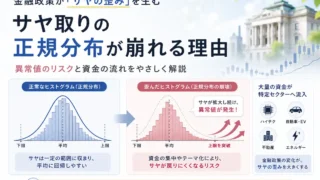 金融政策でサヤ取りの正規分布が崩れる理由
