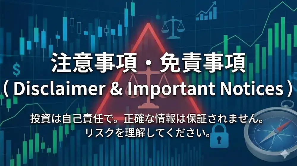 注意事項・免責事項について