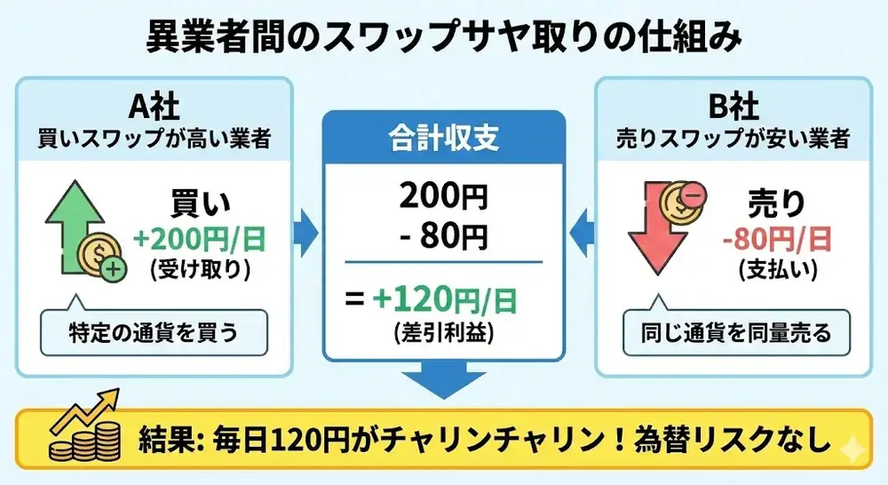 業者間スワップサヤ取りの解説