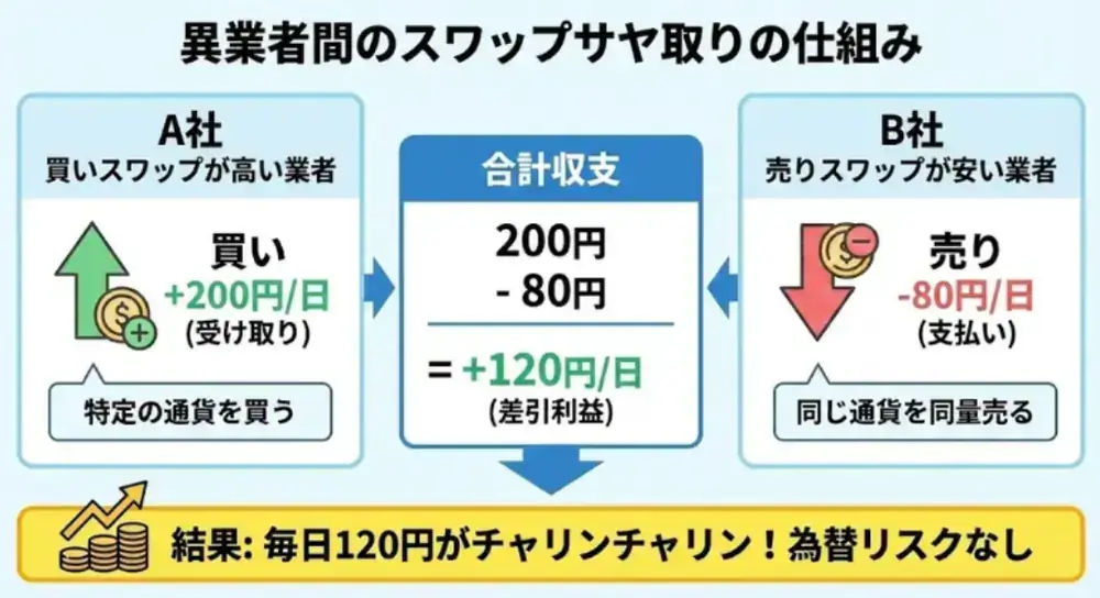 スワップサヤ取りの仕組み