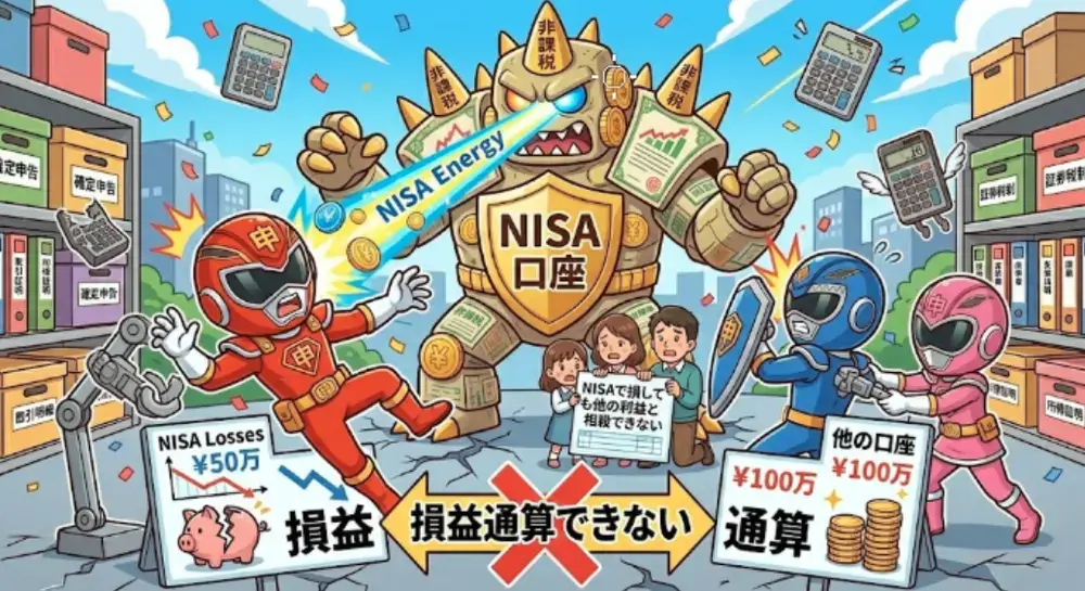 NISA口座の損益は通算できない