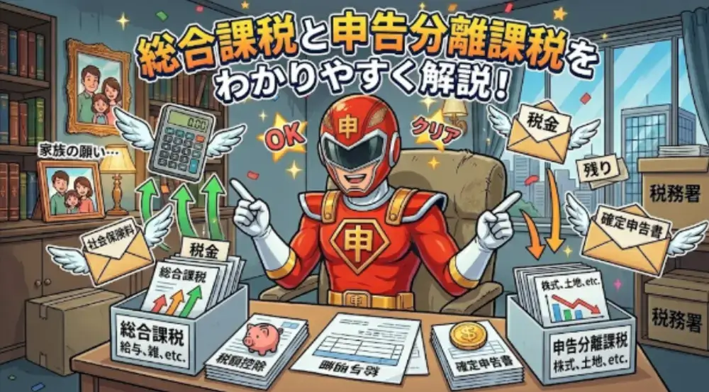 総合課税と申告分離課税の違い