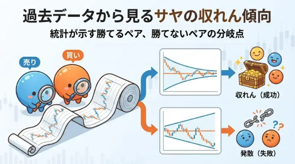 データーから見るサヤ取りの収れん傾向