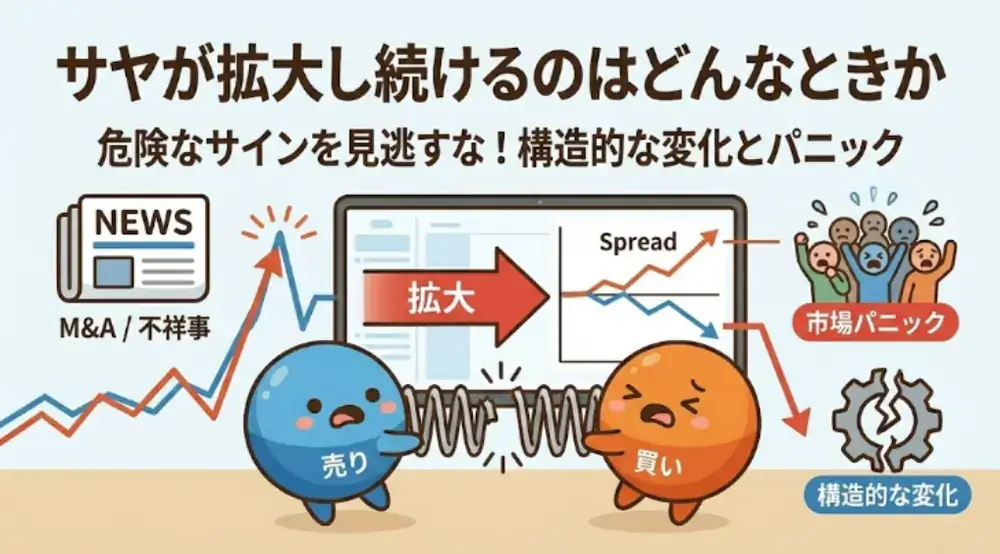 サヤの拡大はどういう時に起こるか？