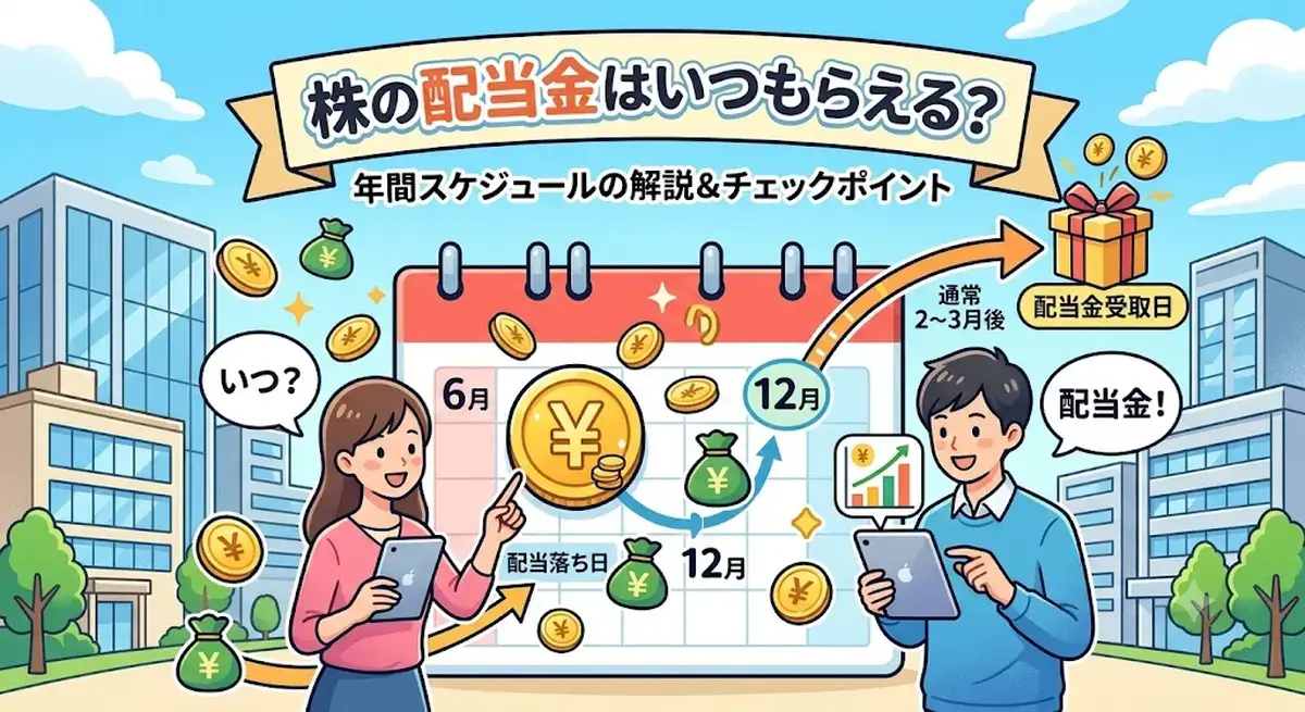株の配当金はいつもらえる