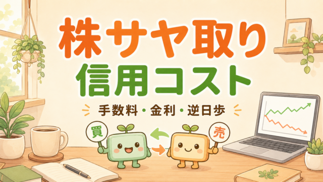 株サヤ取りの信用コスト解説
