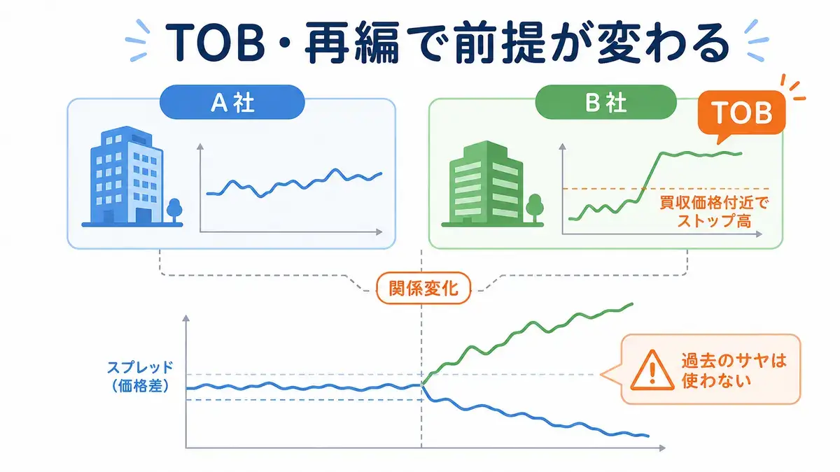 TOBでサヤ取りの前提が変わる図解