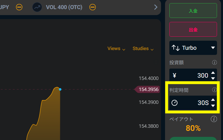Bi-Winningの30秒取引