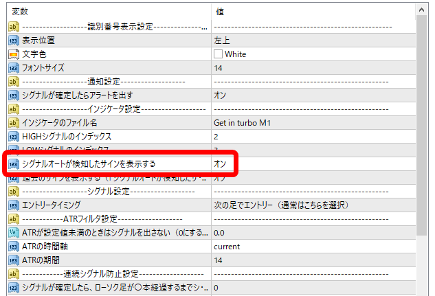 シグナルを強制表示