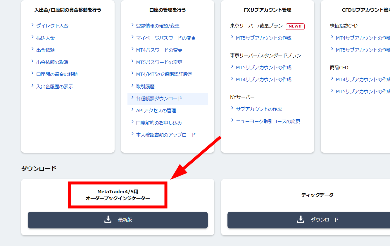 OANDAログイン後の画面