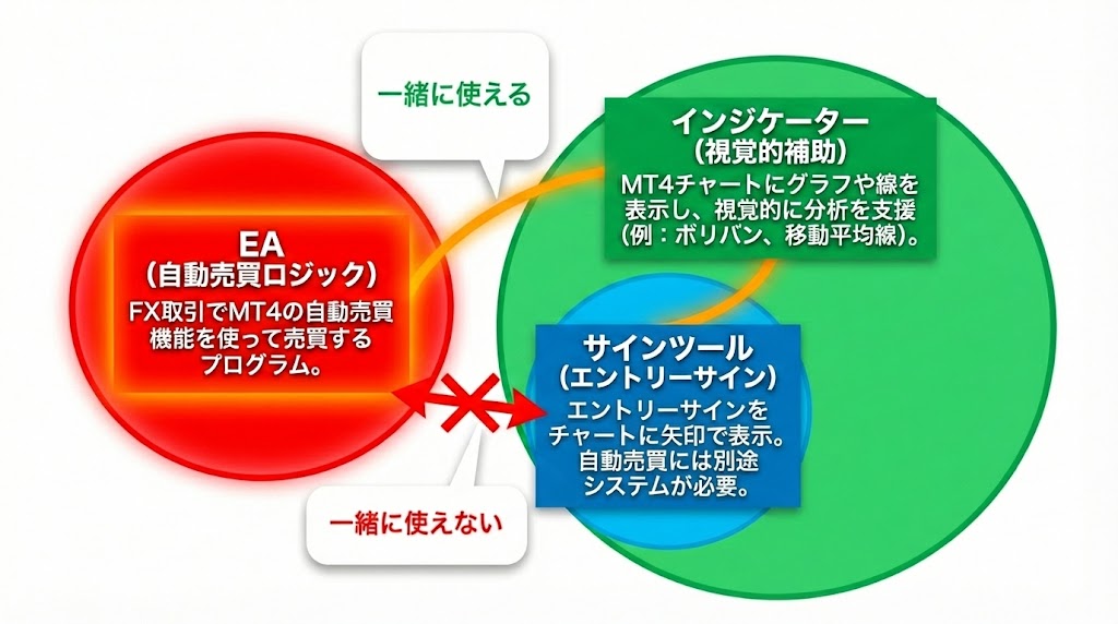 EA・インジケーター・サインツールの違い