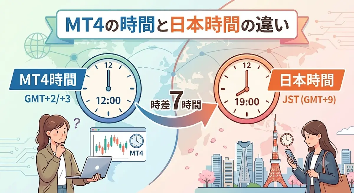 MT4の時間と日本時間の違い