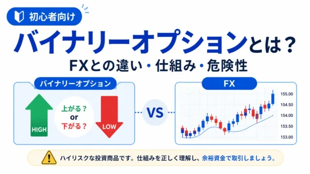 バイナリーオプションとは？FXとの違い・仕組み・リスクを初心者向けに解説